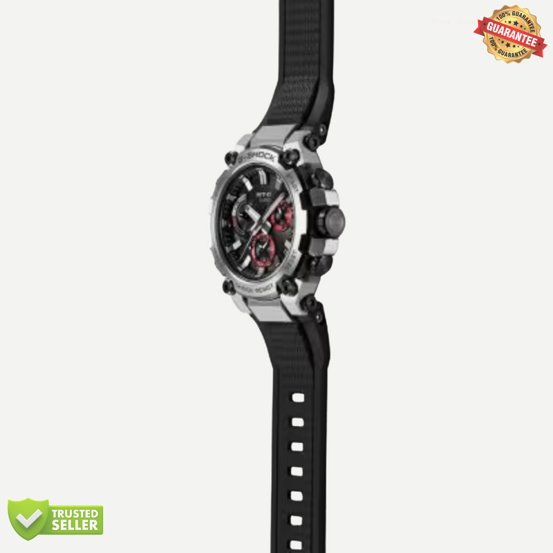 MT-G-Q10014 Grey Black Belt Watch: