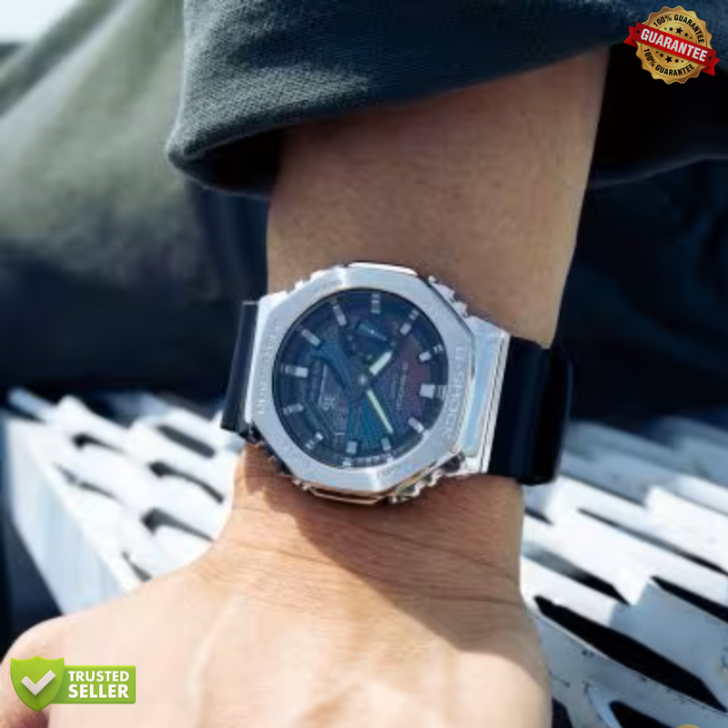GW-YR1125 Grey Dial Black Belt Watch: