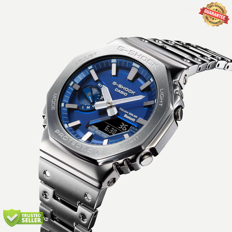 M21-11001 Stainless Steel Blue Dial Watch: