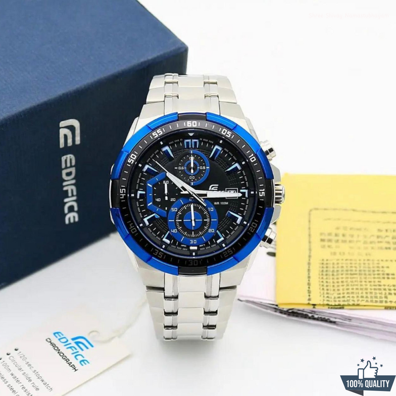 C-1A2110239 Silver Blue Dial Watch.