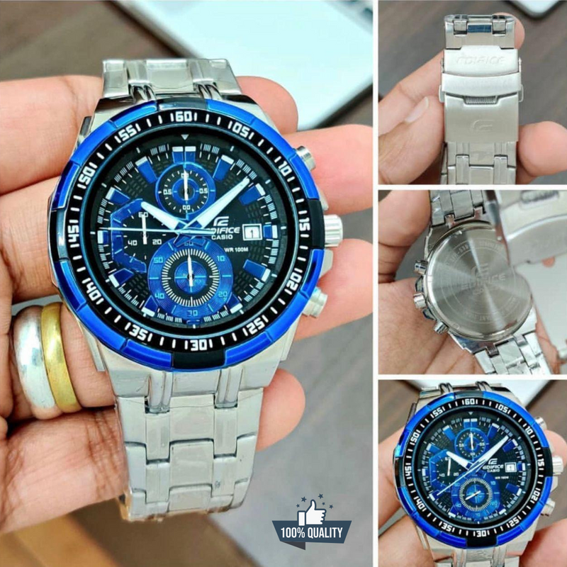 C-1A2110239 Silver Blue Dial Watch.