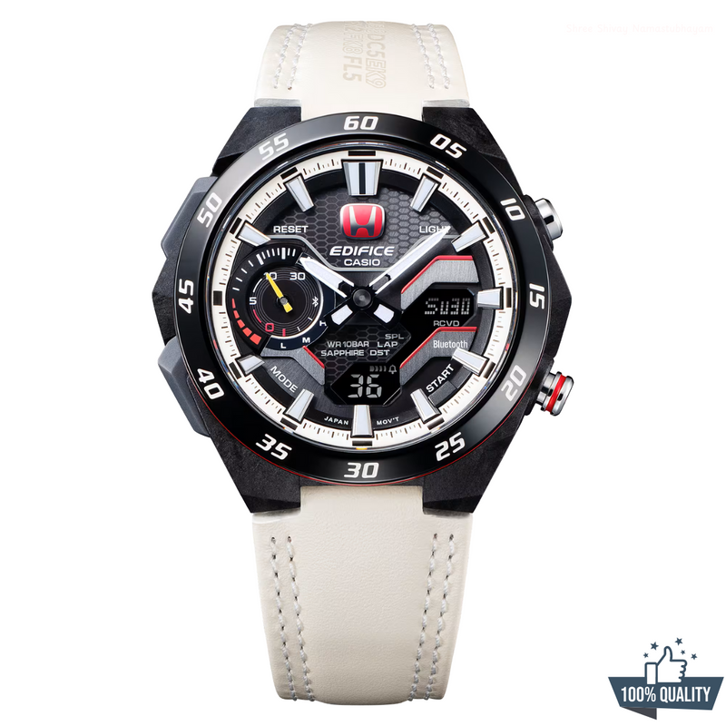 EDB-211501 Edifice White Honda Racing Watch.