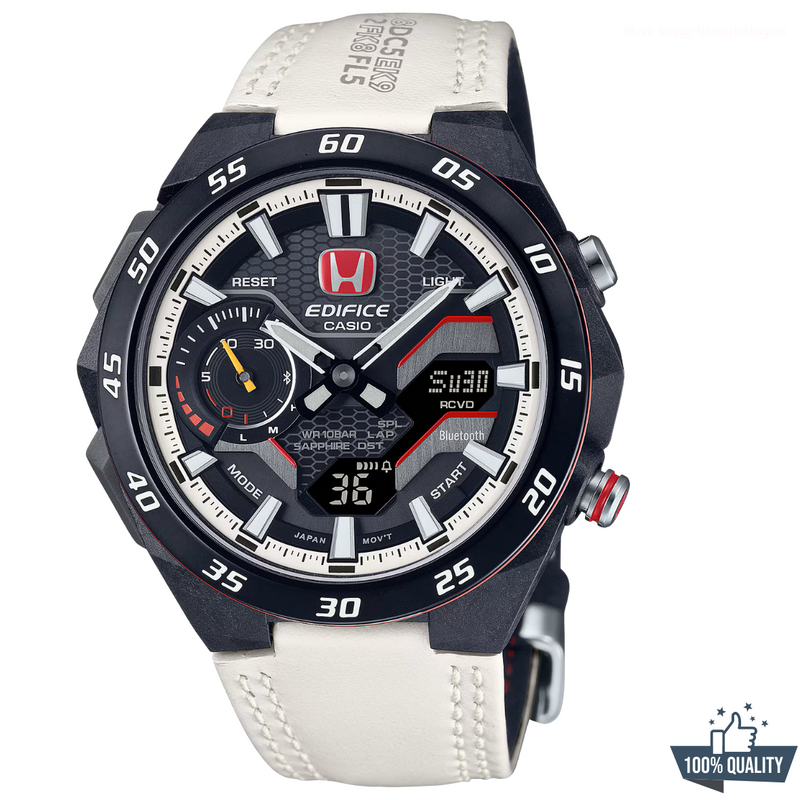 EDB-211501 Edifice White Honda Racing Watch.