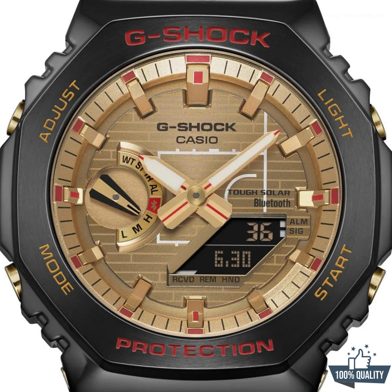 G-210012 Premium Black Golden Watch.