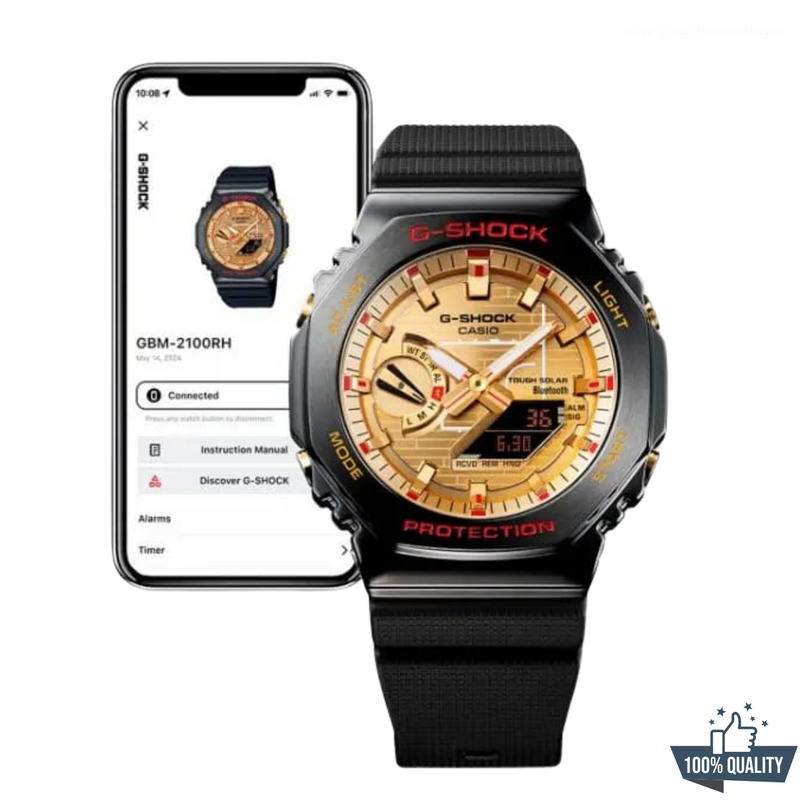 G-210012 Premium Black Golden Watch.